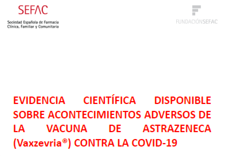 Evidencia científica disponible sobre acontecimientos adversos de la vacuna de Astrazeneca (Vaxzevria®) contra la COVID-19