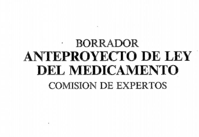 Anteproyecto de Ley del Medicamento