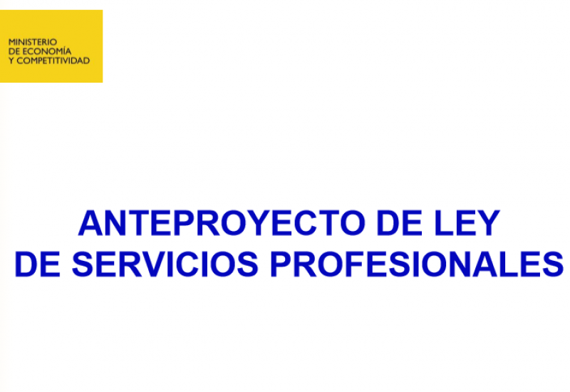 Anteproyecto de Ley de Servicios Profesionales