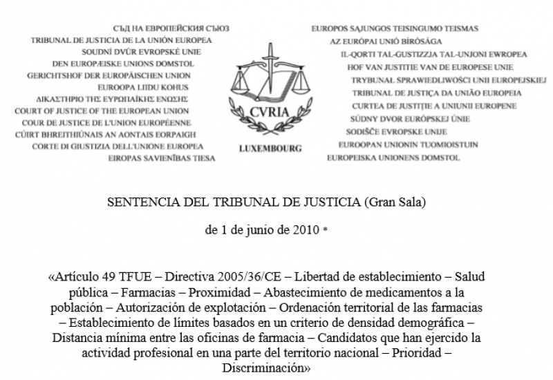 Sentencia del Tribunal de Justicia de la Unión Europea en la cuestión prejudicial planteada por 