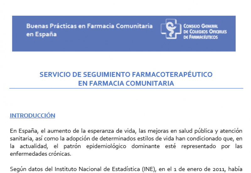 Servicio de seguimiento farmacoterapéutico en farmacia comunitaria