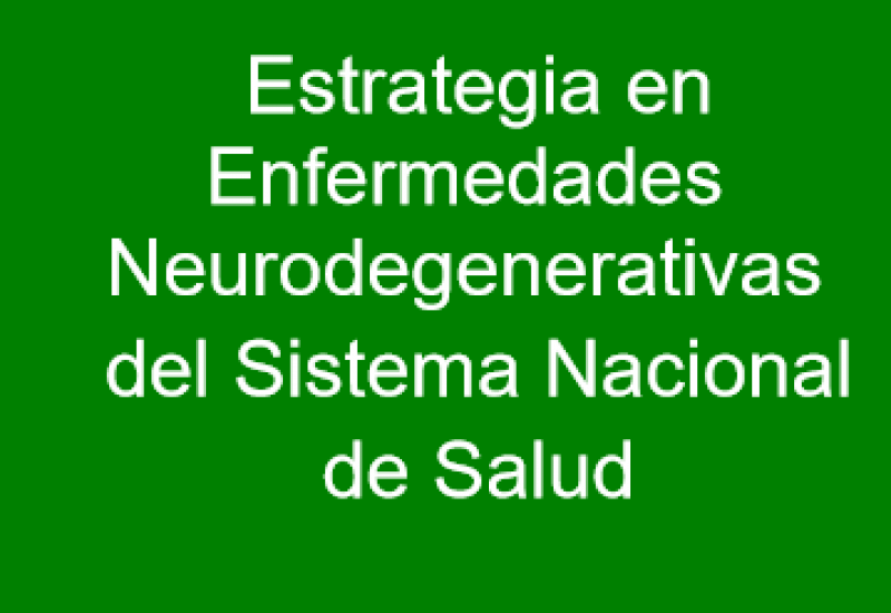 Estrategia en Enfermedades Neurodegenerativas del Sistema Nacional de Salud (SNS)