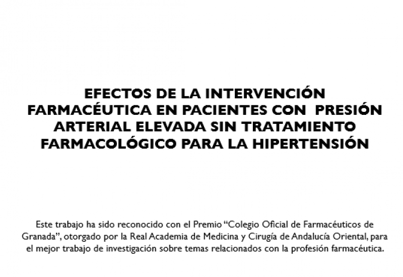 Efectos de la intervención farmacéutica en pacientes con presión arterial elevada sin tratamiento farmacológico para la hipertensión