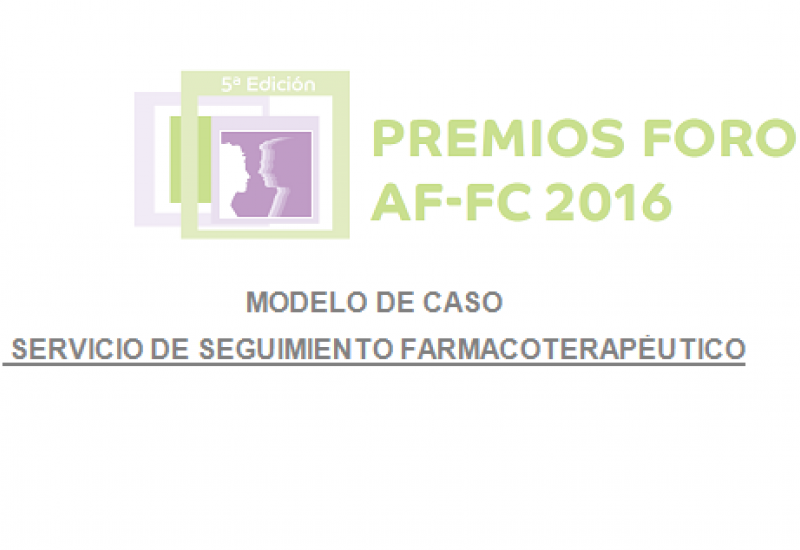 V Premios Foro AF-FC: modelo de servicio de Seguimiento farmacoterapéutico