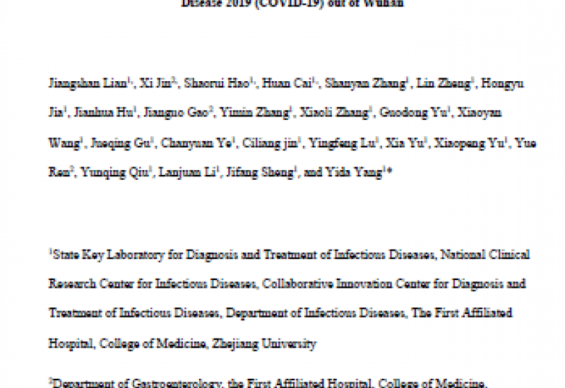 Analysis of Epidemiological and Clinical features in older patients with Corona Virus Disease 2019 (COVID-19) out of Wuhan
