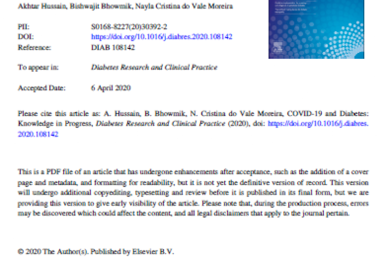 Hussein et al. (2020). COVID-19 and Diabetes: Knowledge in Progress