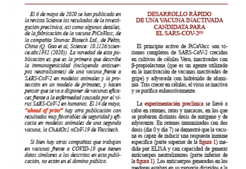 García San Miguel et al. (2020). Primeros resultados de estudios preclínicos de vacunas frente a SARS-CoV-2
