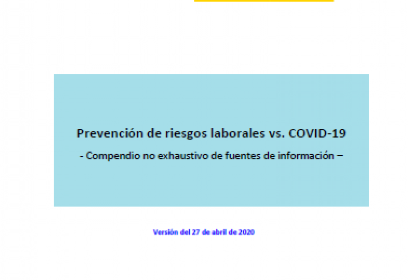 Ministerio de Trabajo y Economía Social (27/04/2020). Prevención de riesgos laborales vs. COVID-19
