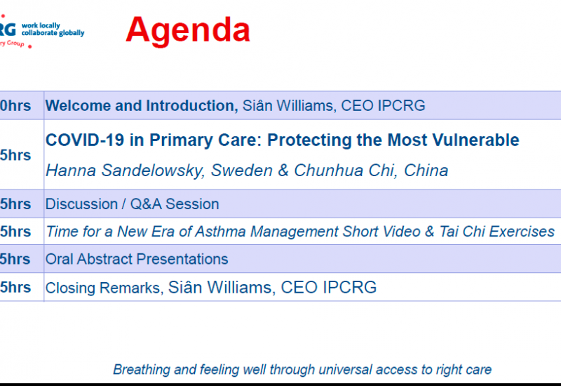 Sandelowski and Chi. IPCRG  Webinar (30/05/2020). COVID-19 in primary care: protecting the most vulnerable
