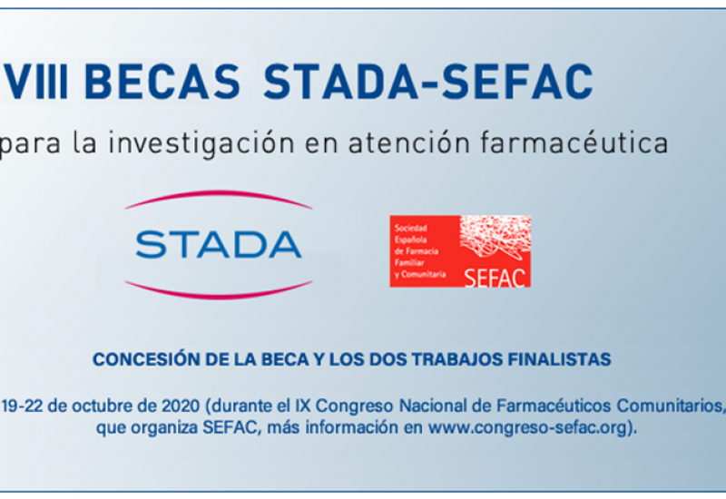 128 farmacéuticos de 12 CCAA optan con 20 proyectos a las VIII Becas STADA-SEFAC para la investigación en AF