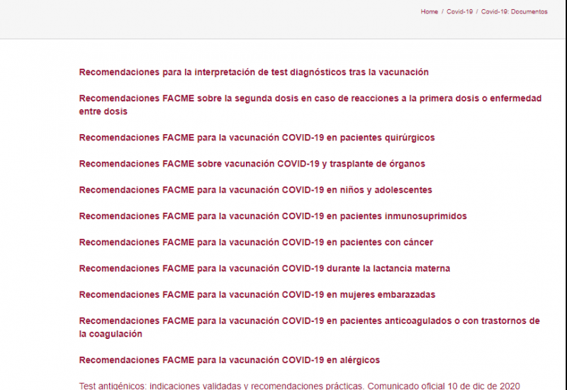 FACME. Repositorio de documentos de interés