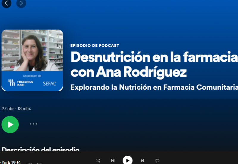 Podcast sobre desnutrición en farmacia comunitaria