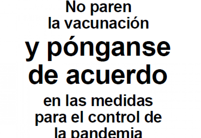 Manifiesto por una vacunación basada en la evidencia científica, una acción coordinada en el control de la pandemia y una apuesta decidida por la ciencia y el fortalecimiento del Sistema Nacional de Salud