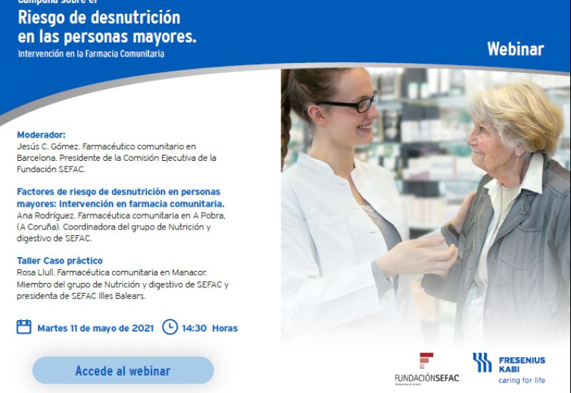 Campaña sobre “riesgo de desnutrición en personas mayores” en FC: webinar