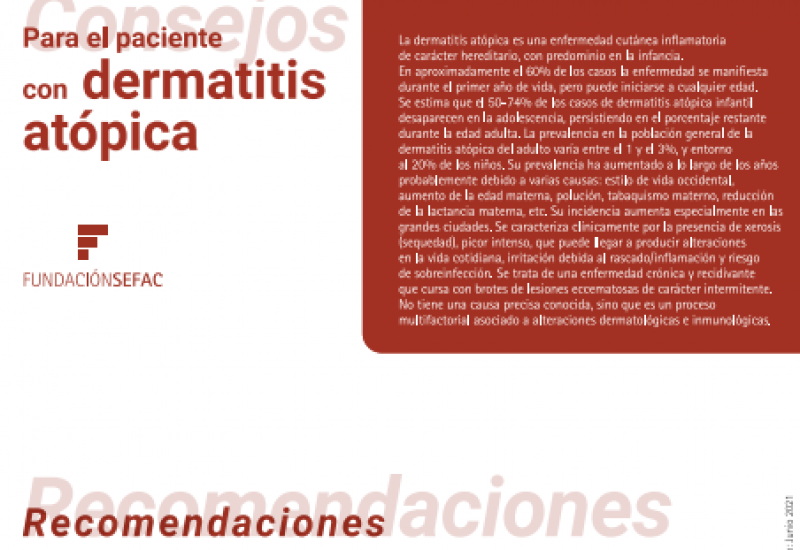 Consejos para el paciente con dermatitis atópica