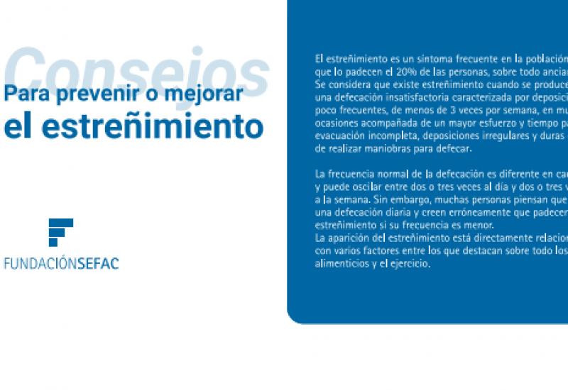 Recomendaciones SEFAC para prevenir o mejorar el estreñimiento