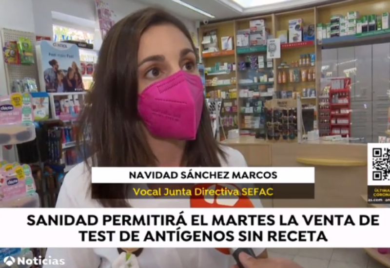 Reportaje sobre la venta en farmacias test de antígenos sin receta (informativos Antena 3)