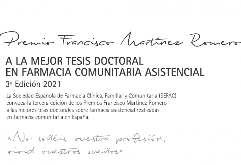 Premios a la mejor tesis en farmacia asistencial