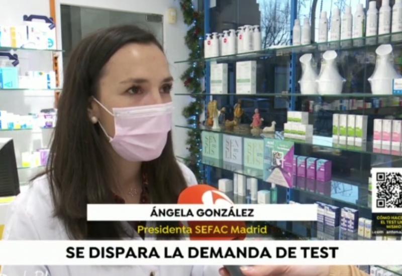 Reportaje en Antena 3 sobre test de antígenos en farmacias