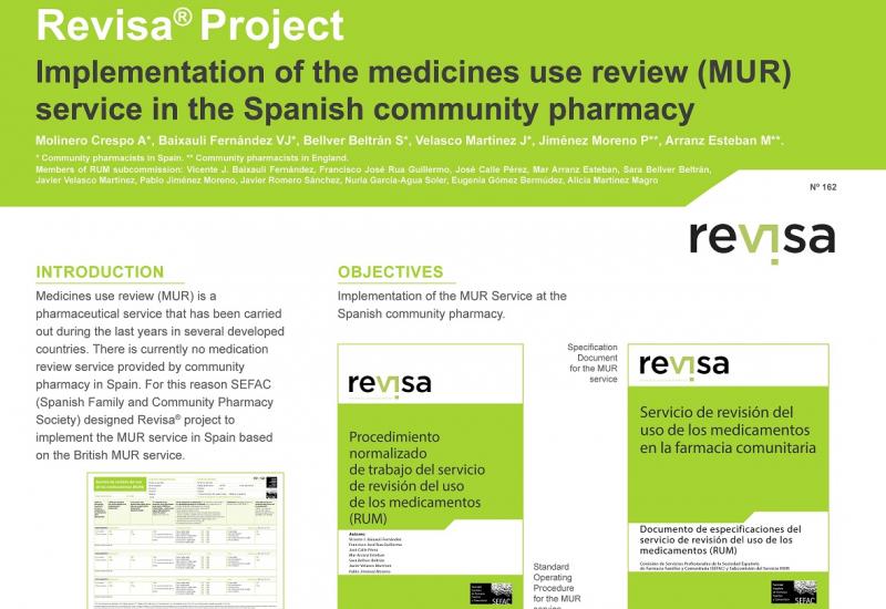 Molinero A et al (2017).REVISA project: Implementation of the medicines use review (MUR) service in the Spanish community service