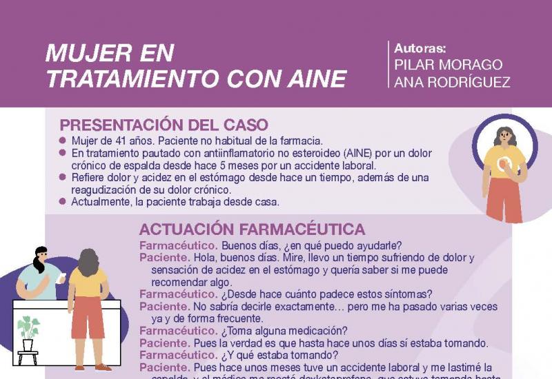 Infografía: Mujer en tratamiento con AINE
