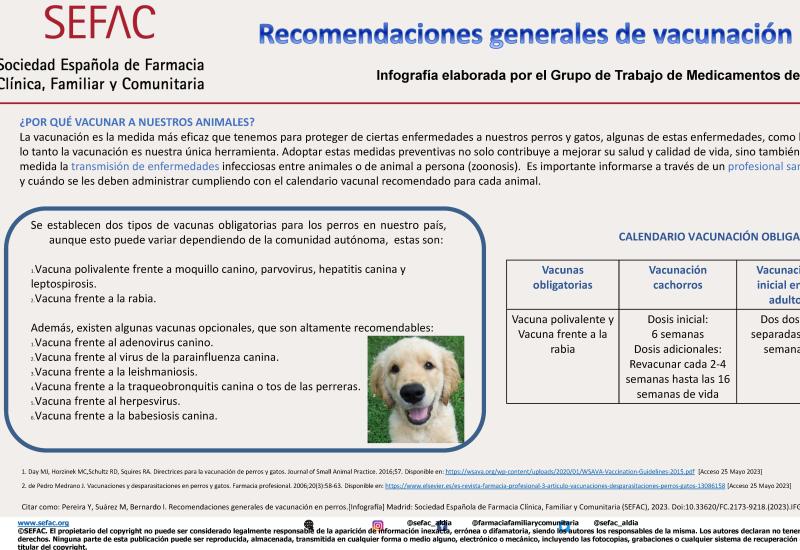 Infografía: Recomendaciones generales de vacunación en perros