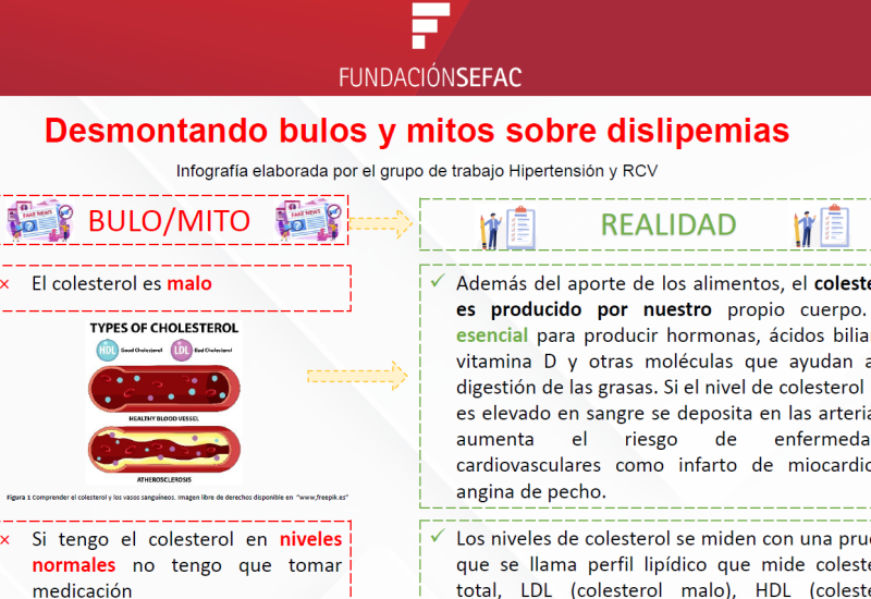 Infografía: desmontando bulos sobre dislipemias