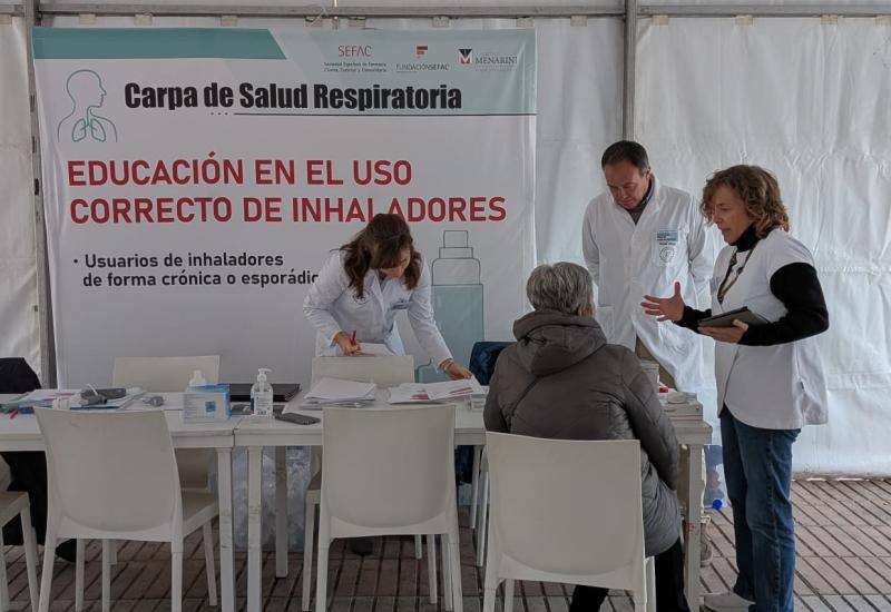 Madrid acoge una carpa de salud respiratoria de Fundación SEFAC con motivo del Día Mundial de la EPOC